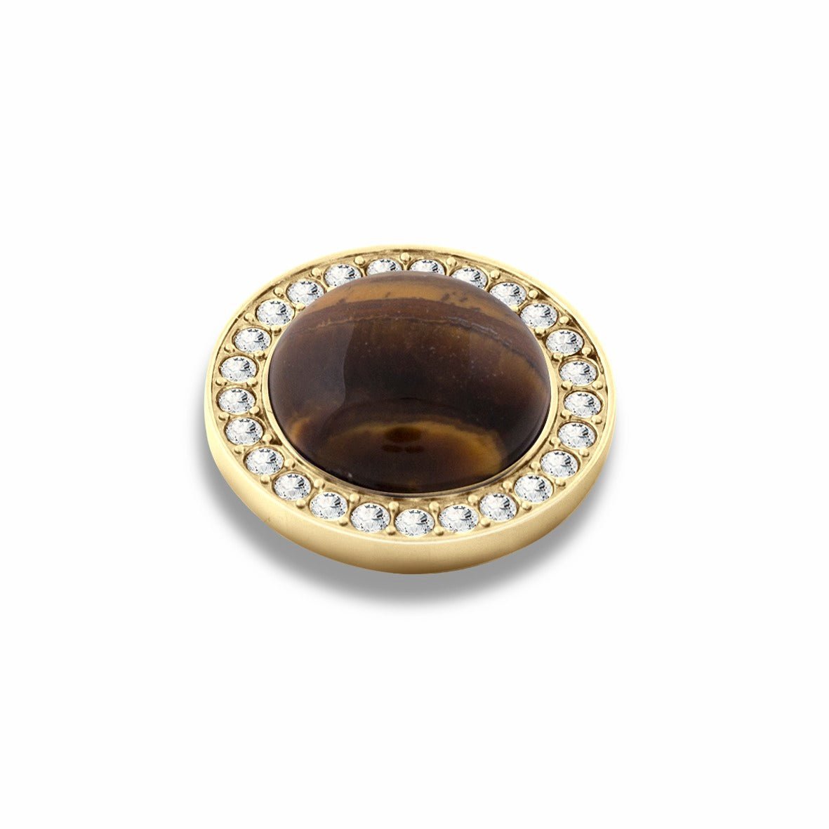 Focus Gold Interchangeable Ring Topper - Tiger Eye - Dyrberg/Kern NZ