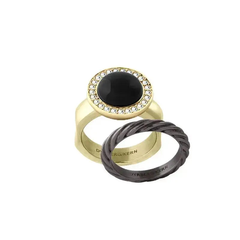 Focus Gold Interchangeable Ring Topper - Turquoise - Dyrberg/Kern NZ