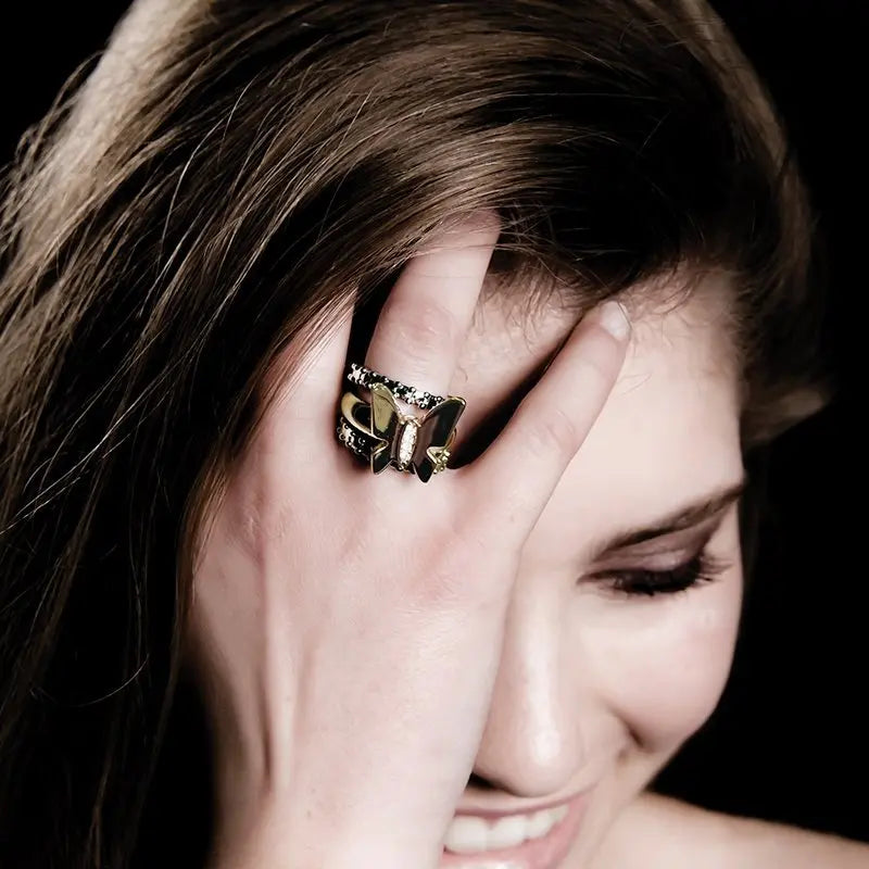 Freedom Gold Interchangeable Ring Topper - Dyrberg/Kern NZ