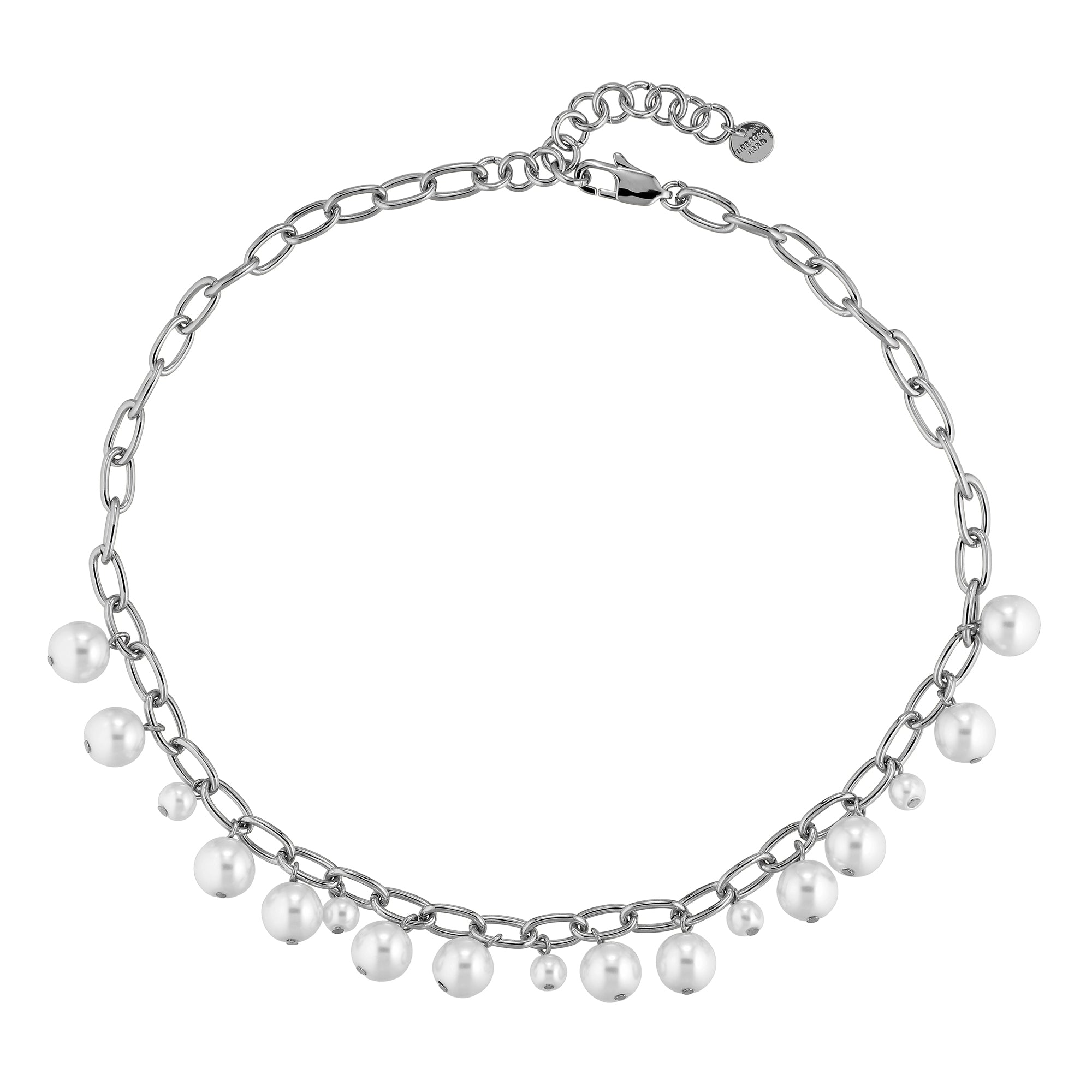 GABRIELLA SILVER NECKLACE WHITE PEARL - Dyrberg/Kern NZ