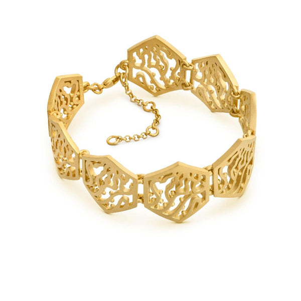 Gaudi Gold Bracelet (Hexagons) - Dyrberg/Kern NZ
