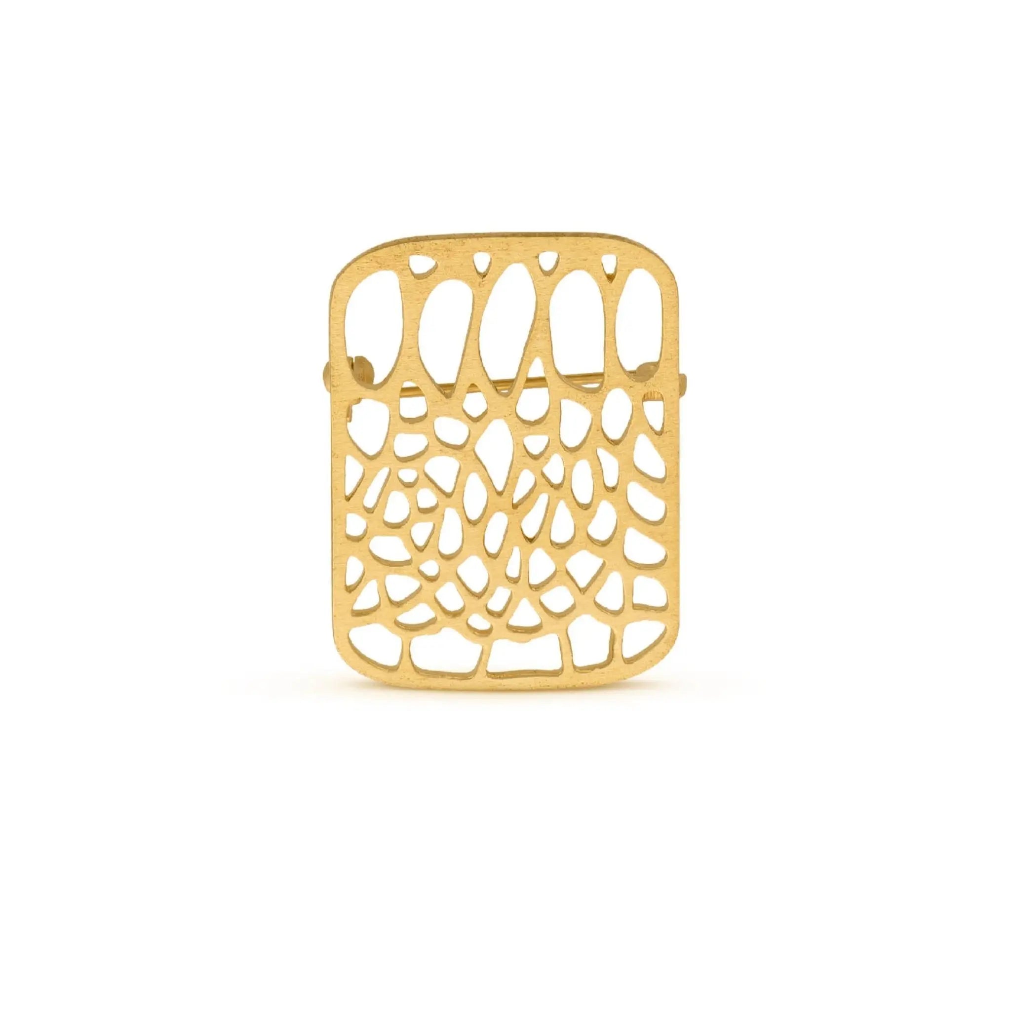 Gaudi Gold Brooch (Square) - Dyrberg/Kern NZ