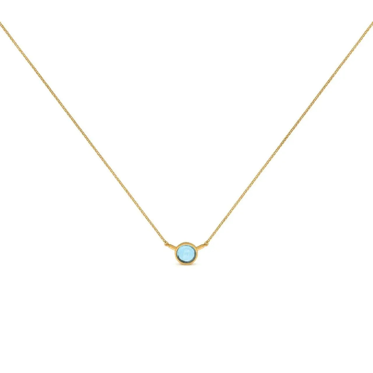 Gaudi Gold Necklace Blue Pendant - Dyrberg/Kern NZ
