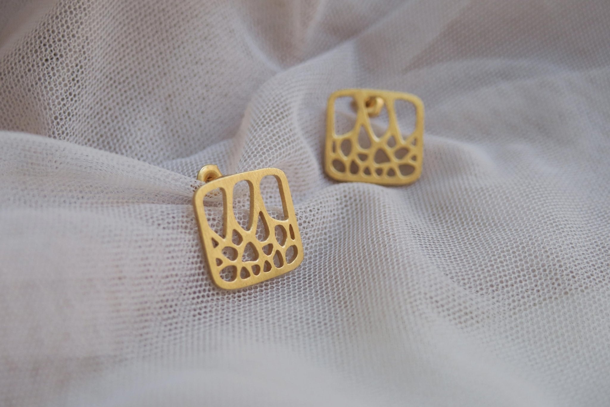 Gaudi Gold Stud Earrings - Dyrberg/Kern NZ