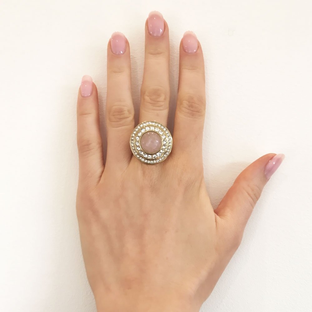 Grande Gold Rose Interchangeable Ring Topper - Dyrberg/Kern NZ