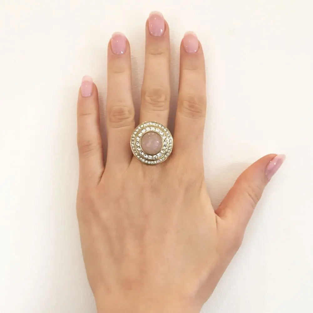 Grande Gold Rose Interchangeable Ring Topper - Dyrberg/Kern NZ
