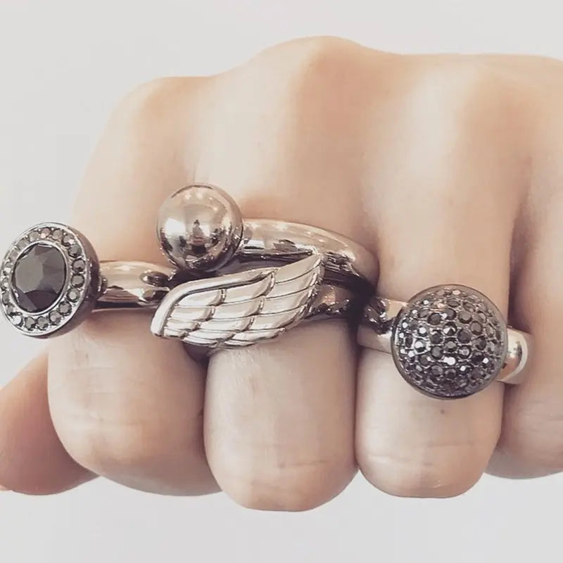 Hope Shiny Silver Interchangeable Ring Topper - Dyrberg/Kern NZ