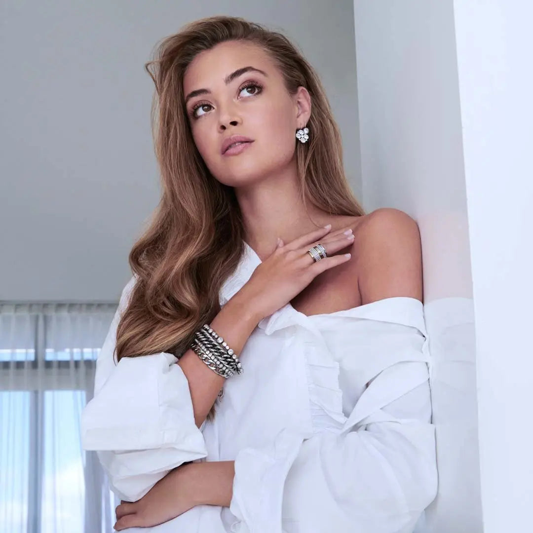 Jolie Shiny Silver Chain Bracelet - Dyrberg/Kern NZ