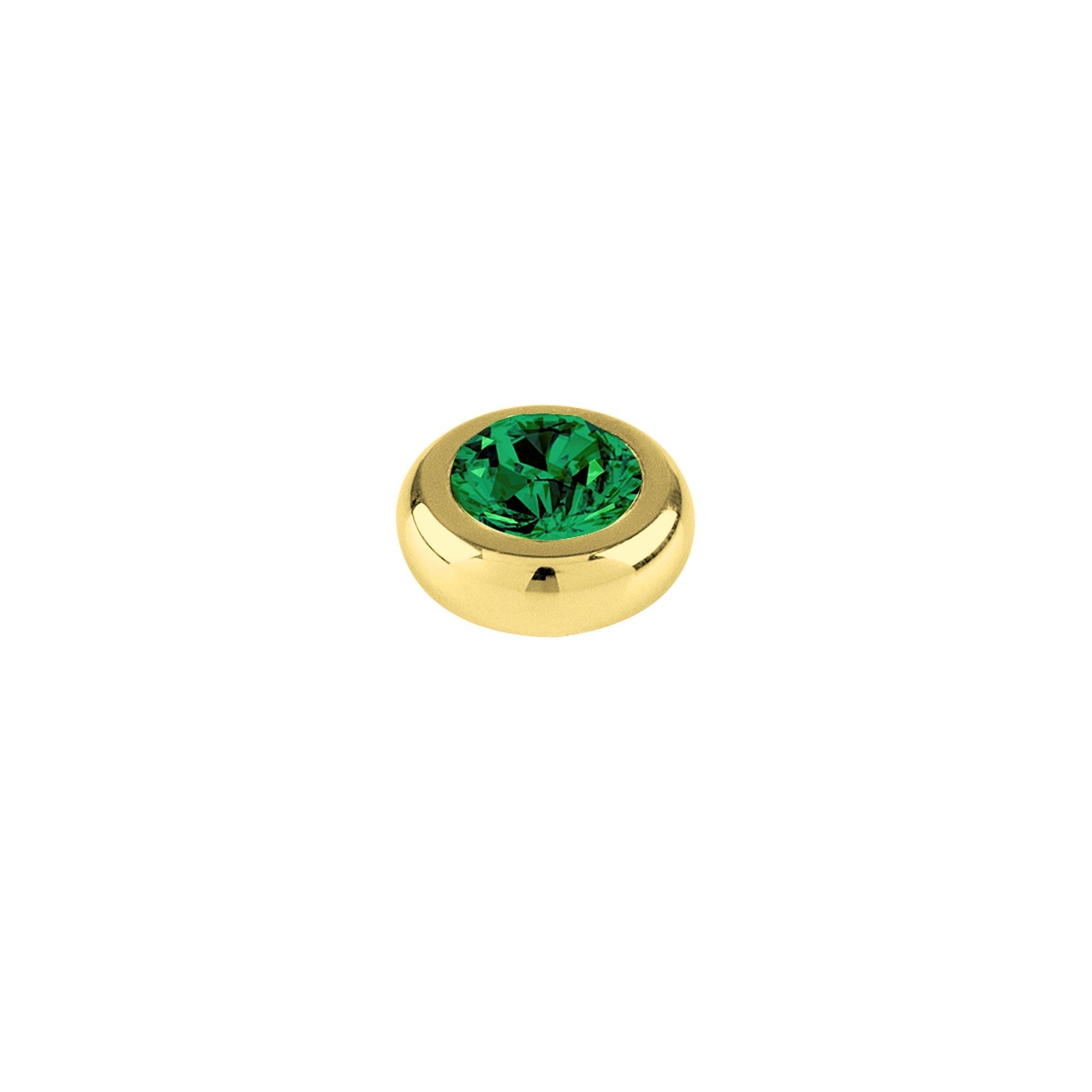 Joy Gold Interchangeable Ring Topper - Emerald Green - Dyrberg/Kern NZ