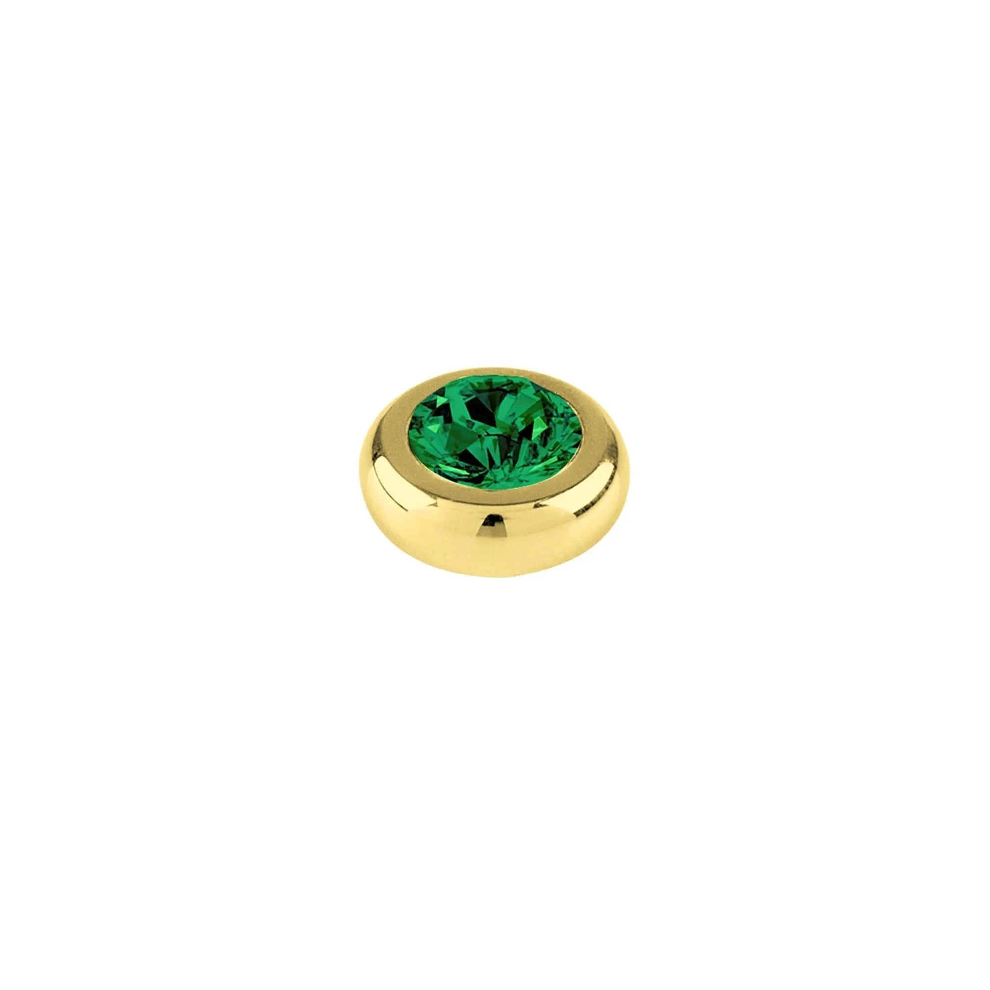 Joy Gold Interchangeable Ring Topper - Emerald Green - Dyrberg/Kern NZ