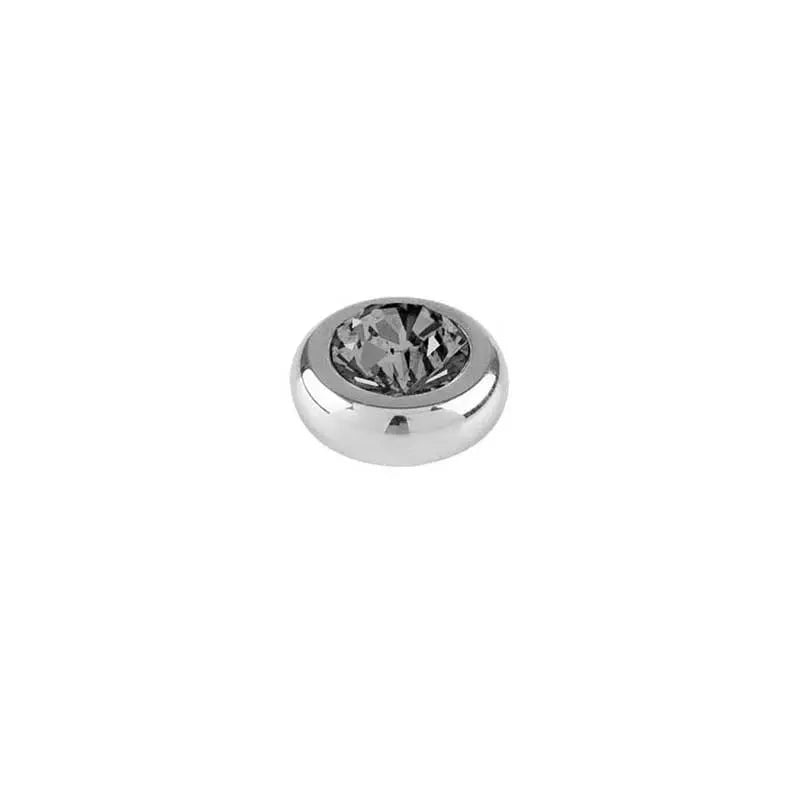 Joy Shiny Silver Interchangeable Ring Topper - Grey - Dyrberg/Kern NZ