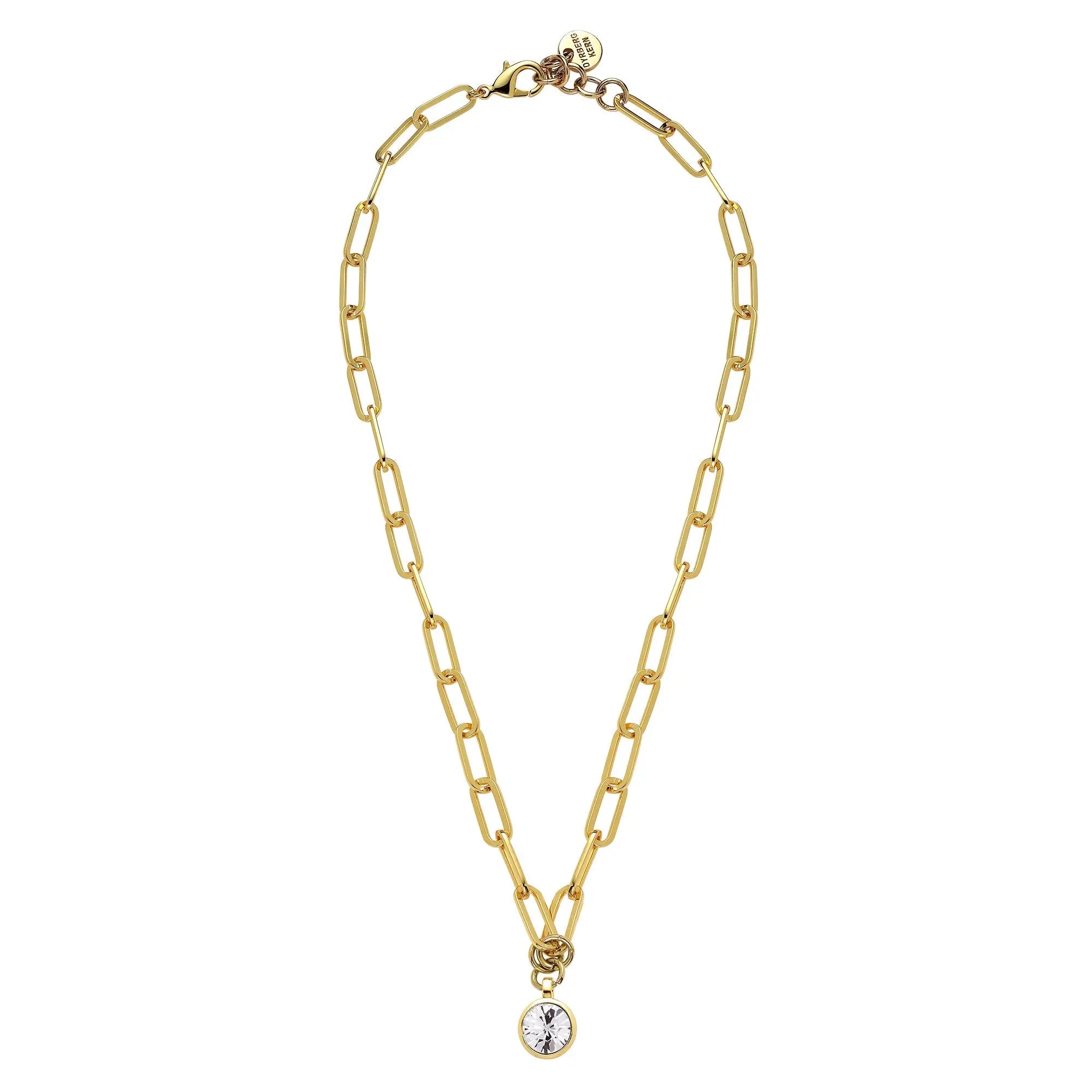 Lisanna Gold Necklace - Crystal - Dyrberg/Kern NZ
