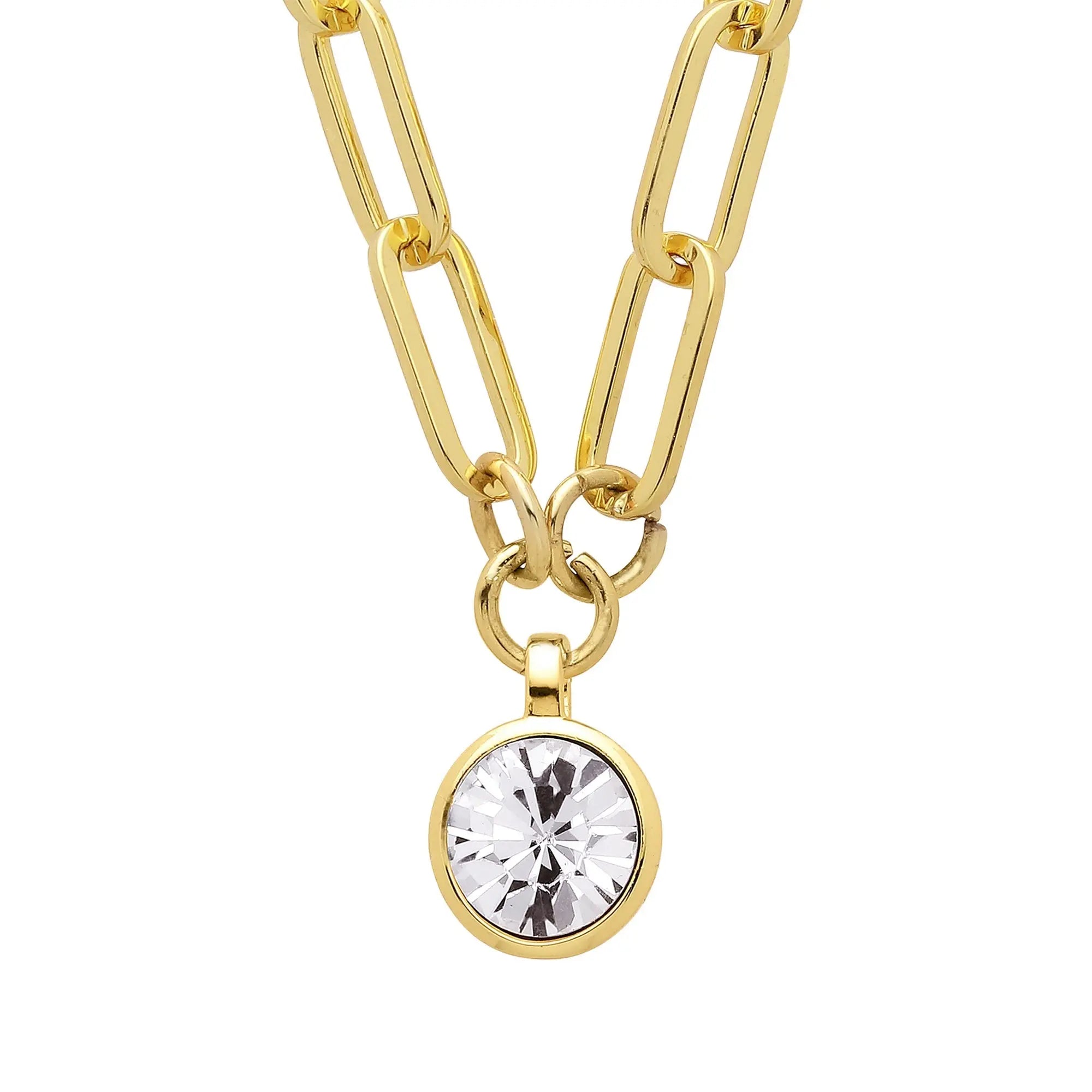Lisanna Gold Necklace - Crystal - Dyrberg/Kern NZ