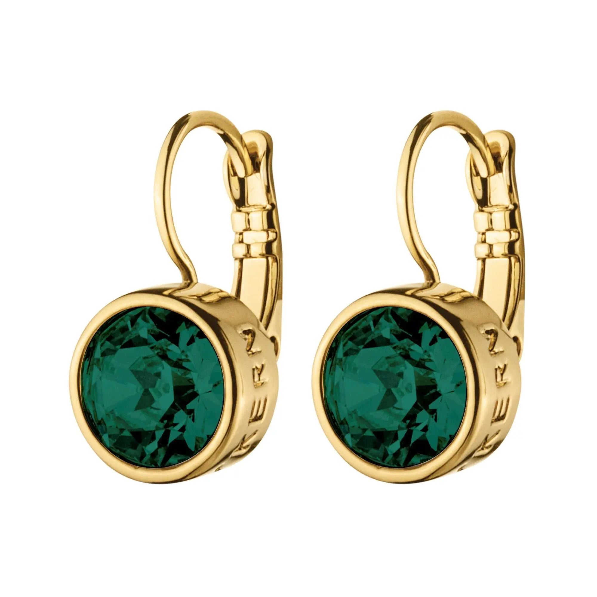 Louise Gold Earrings - Green - Dyrberg/Kern NZ