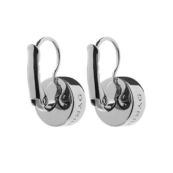 Louise Shiny Silver Earrings - Grey - Dyrberg/Kern NZ
