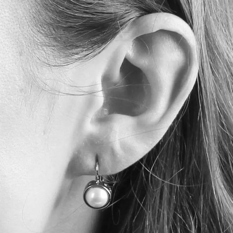 Lulu Shiny Silver Earrings - Dyrberg/Kern NZ