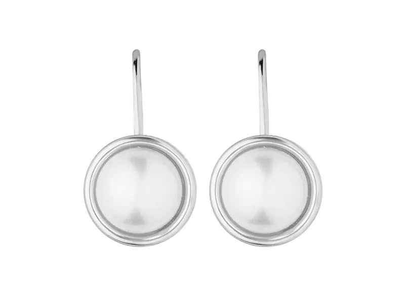 Lulu Shiny Silver Earrings - Dyrberg/Kern NZ