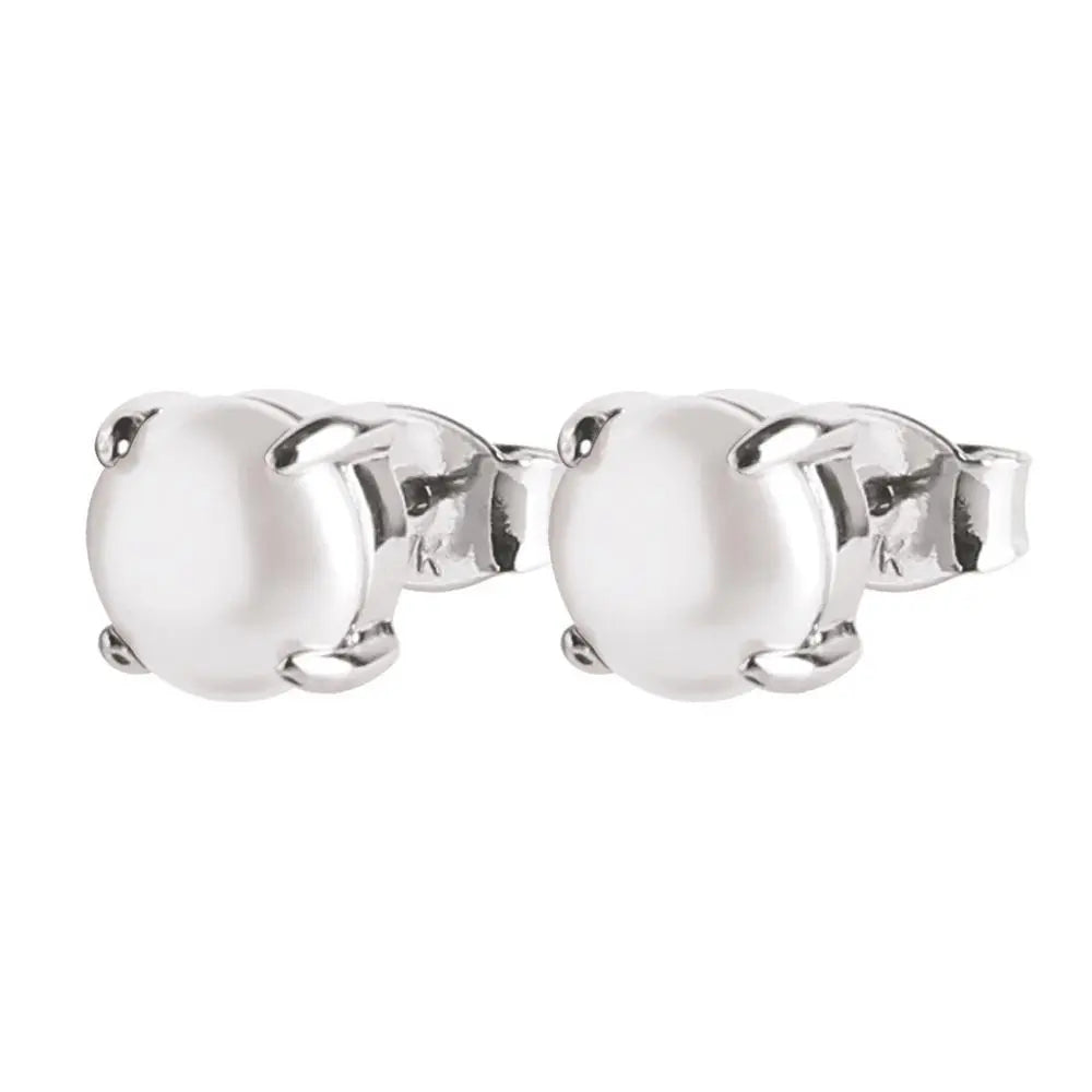 Pearl Steel Stud Earrings - Dyrberg/Kern NZ