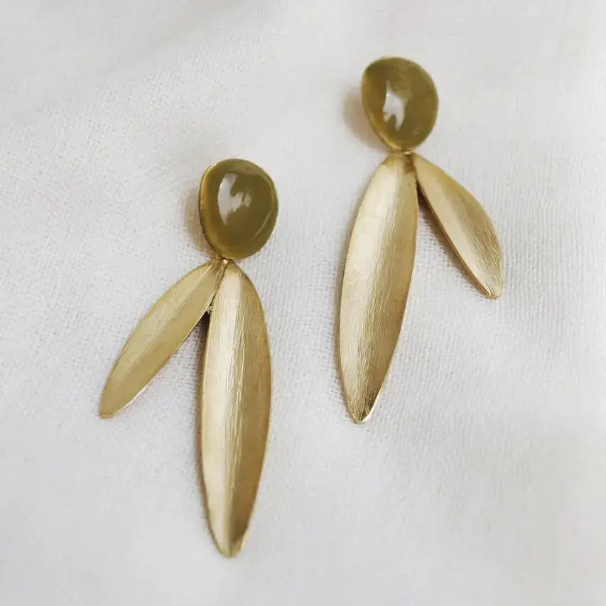 OLIVIA GOLD EARRINGS LARGE J3354AR033200 - Dyrberg/Kern NZ