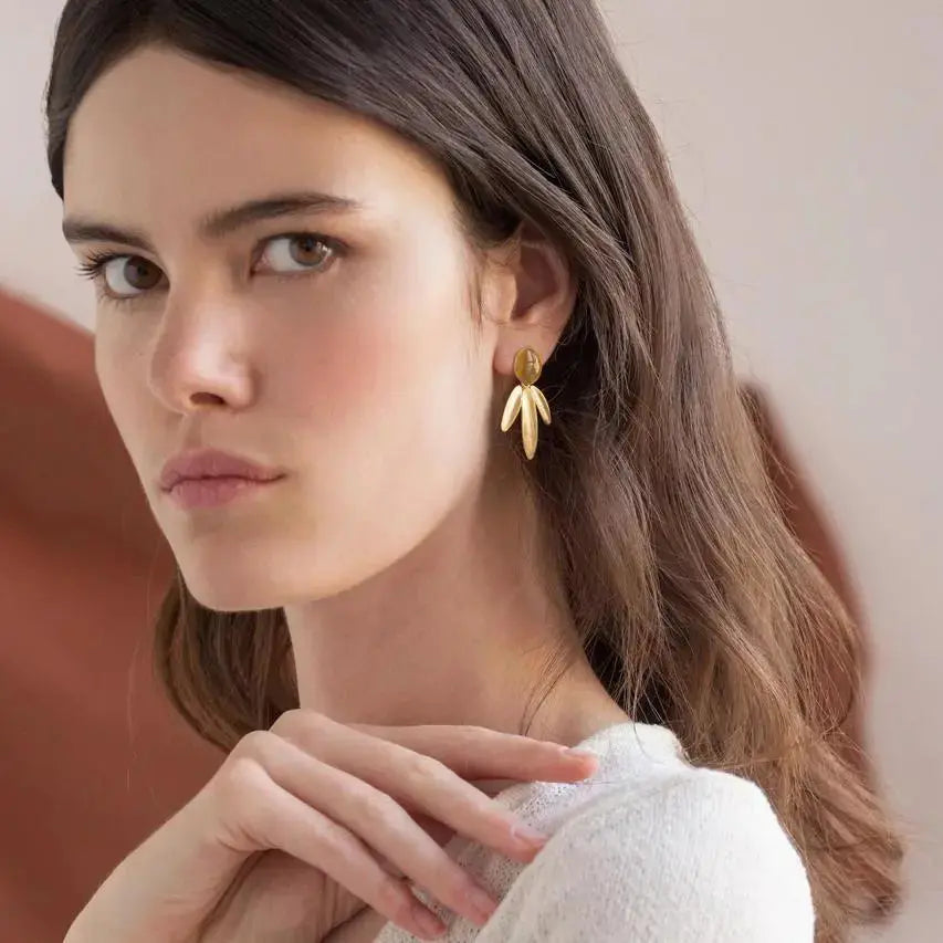 OLIVIA GOLD EARRINGS MEDIUM J3354AR023200 - Dyrberg/Kern NZ