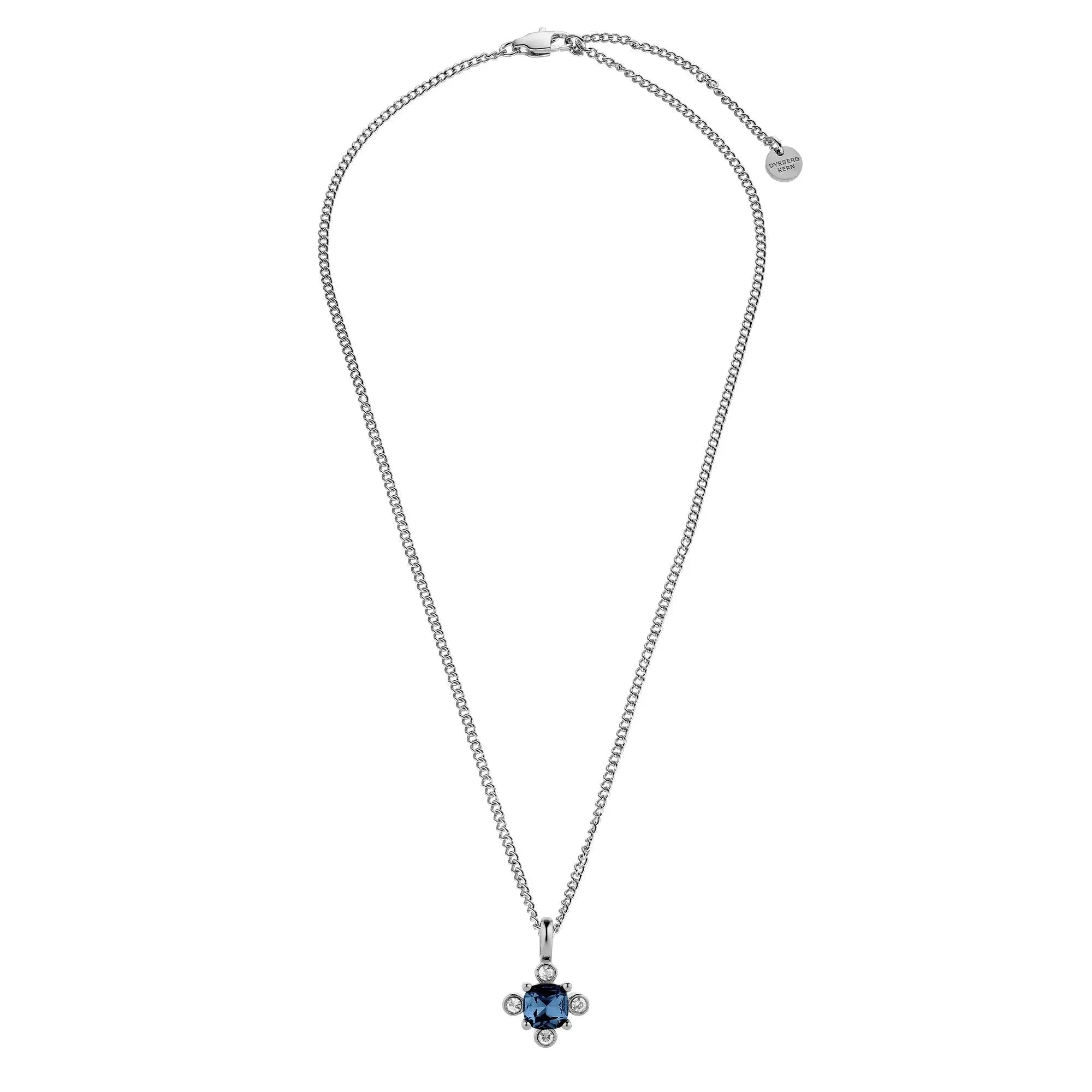 Rimini Shiny Silver Necklace - Royal Blue - Dyrberg/Kern NZ