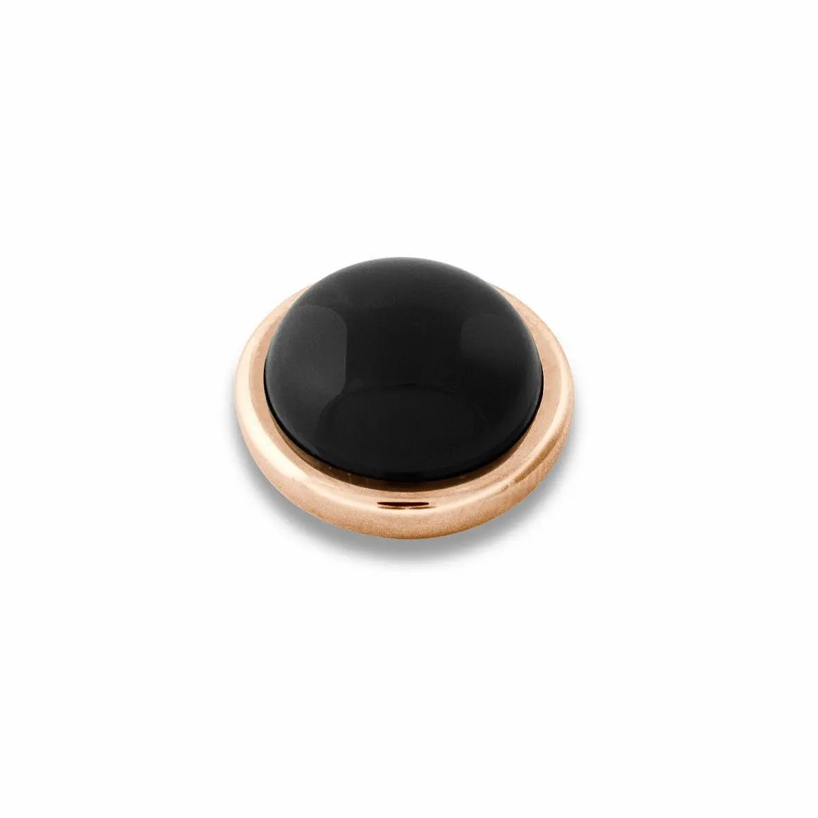 Sence Rose Gold Interchangeable Ring Topper - Black - Dyrberg/Kern NZ