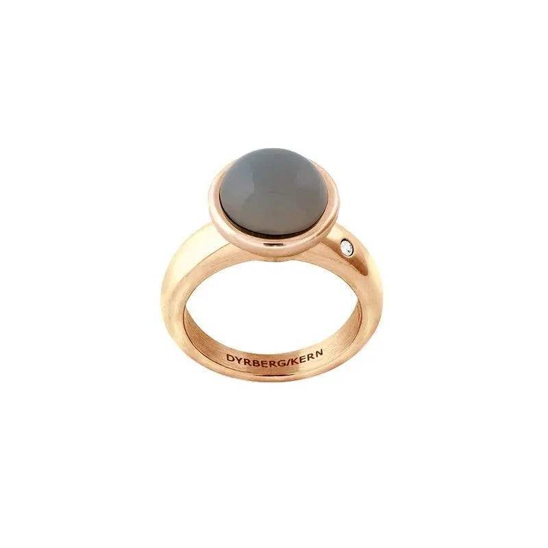 Sence Rose Gold Interchangeable Ring Topper - Grey - Dyrberg/Kern NZ