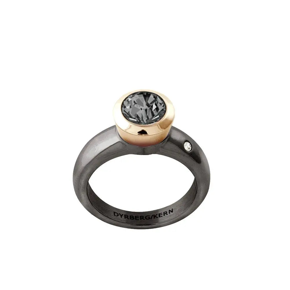 Strength Rose Gold Interchangeable Ring Topper - Grey - Dyrberg/Kern NZ