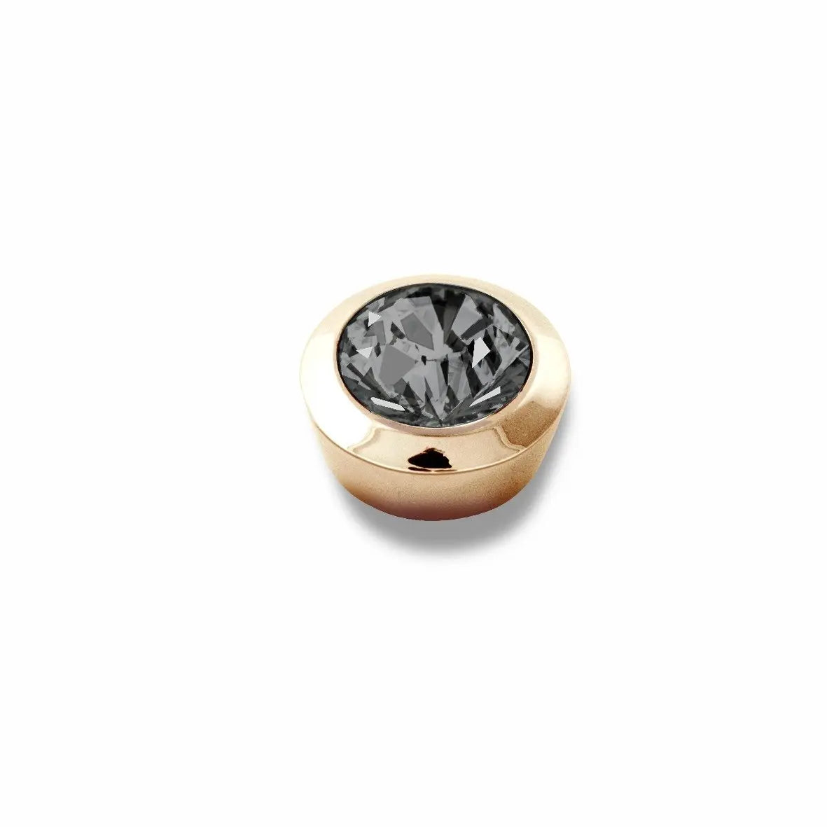 Strength Rose Gold Interchangeable Ring Topper - Grey - Dyrberg/Kern NZ