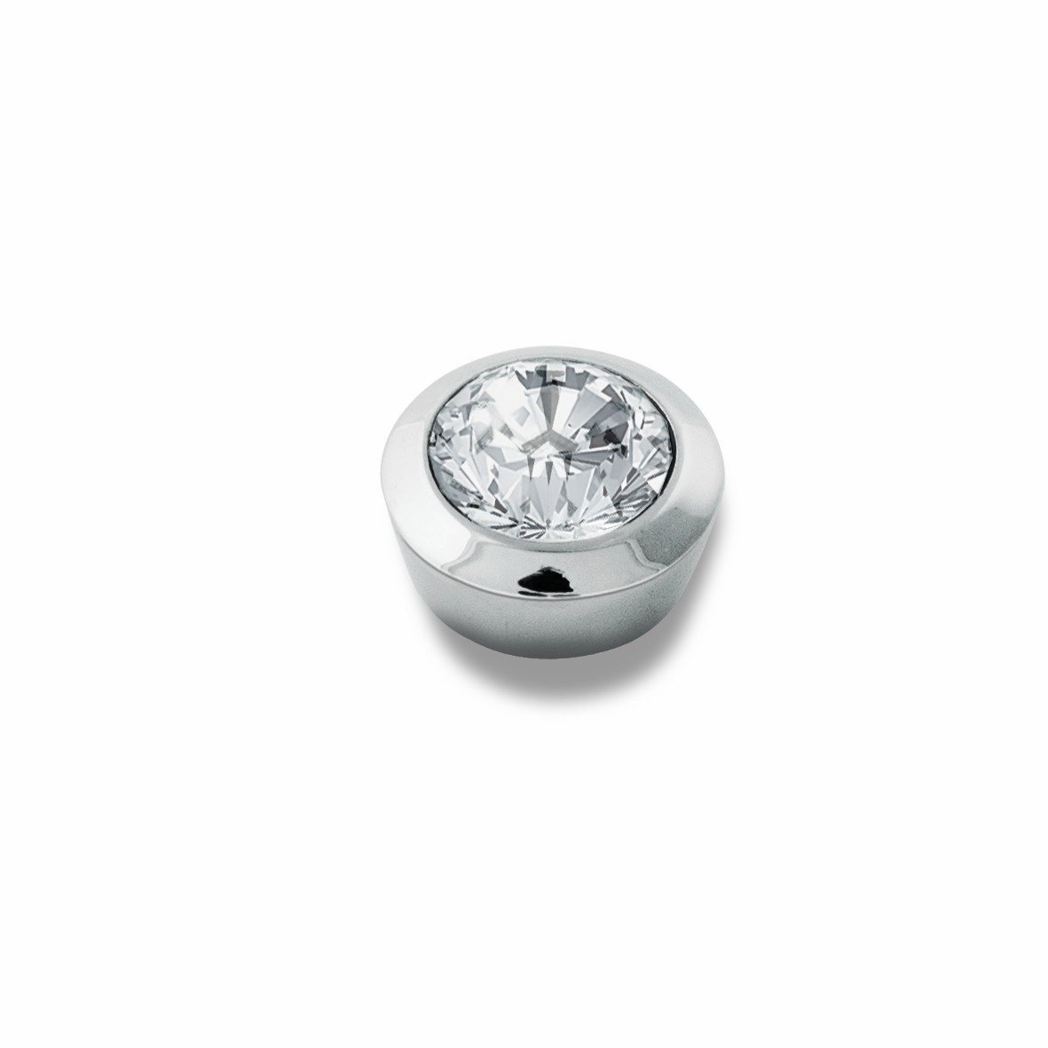 Strength Shiny Silver Interchangeable Ring Topper - Crystal - Dyrberg/Kern NZ