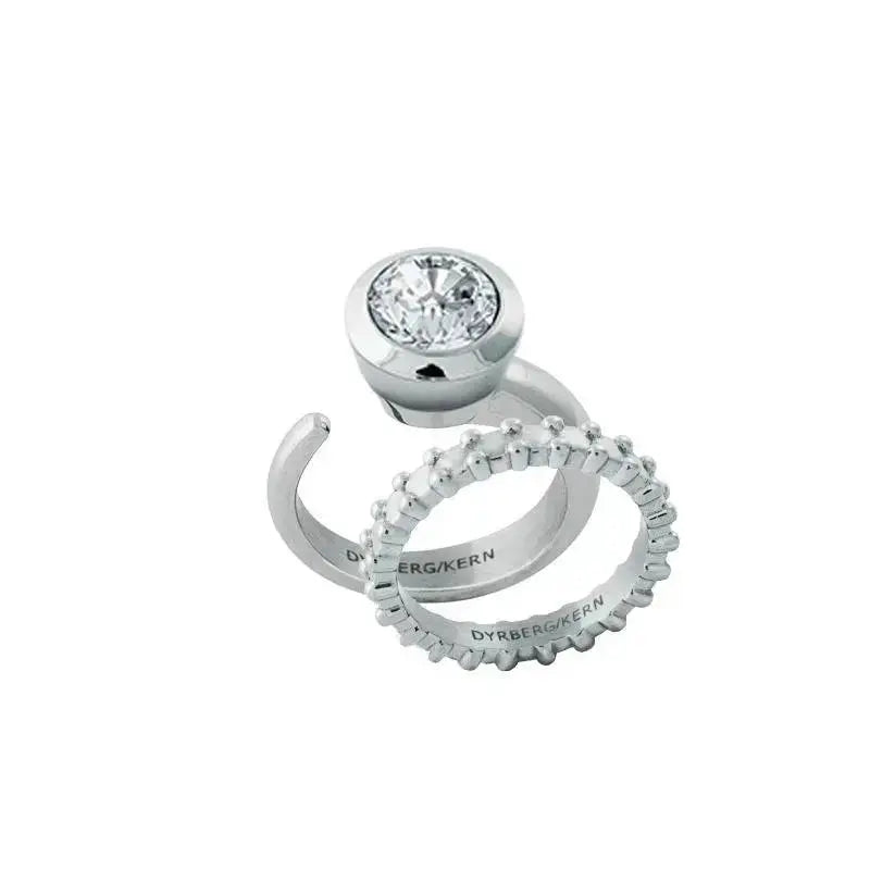 Strength Shiny Silver Interchangeable Ring Topper - Light Blue - Dyrberg/Kern NZ