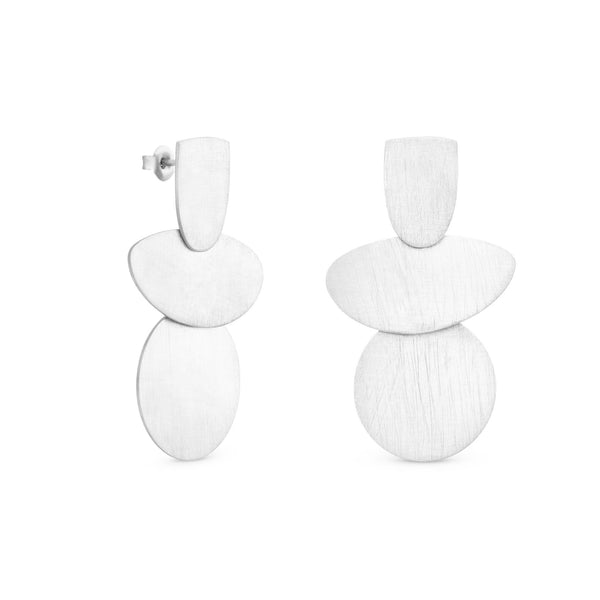 Venus Silver Stud Earrings Three Drop - Dyrberg/Kern NZ