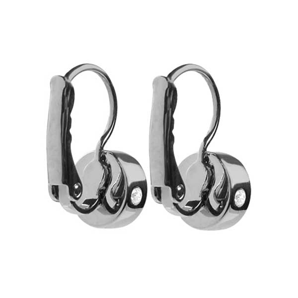 Madu Shiny Silver Earrings - Light Sapphire