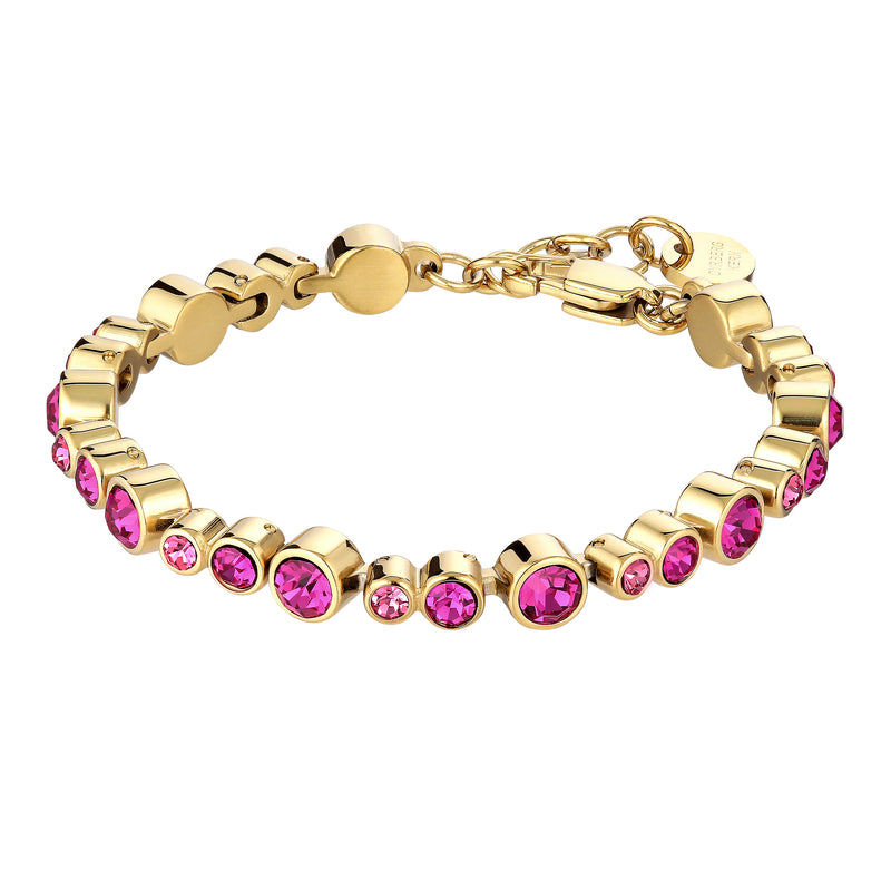 Teresia Gold Tennis Bracelet - Pink