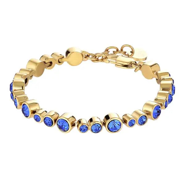 Teresia Gold Tennis Bracelet, Sapphire Dyrberg/Kern NZ