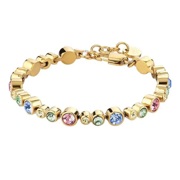 Teresia Gold Tennis Bracelet, Pastel Multi Dyrberg/Kern NZ