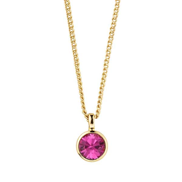 Ette Gold Necklace - Pink