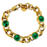 Ariane Gold Bracelet - Emerald Green