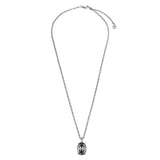 Barga Shiny Silver Necklace - Grey