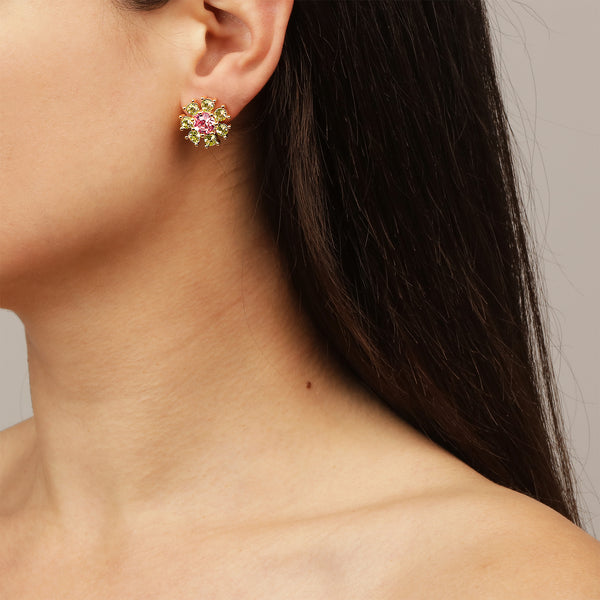 Aude Gold Earrings - Yellow / Rose