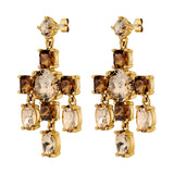 Leonora Gold Earrings - Golden /Brown