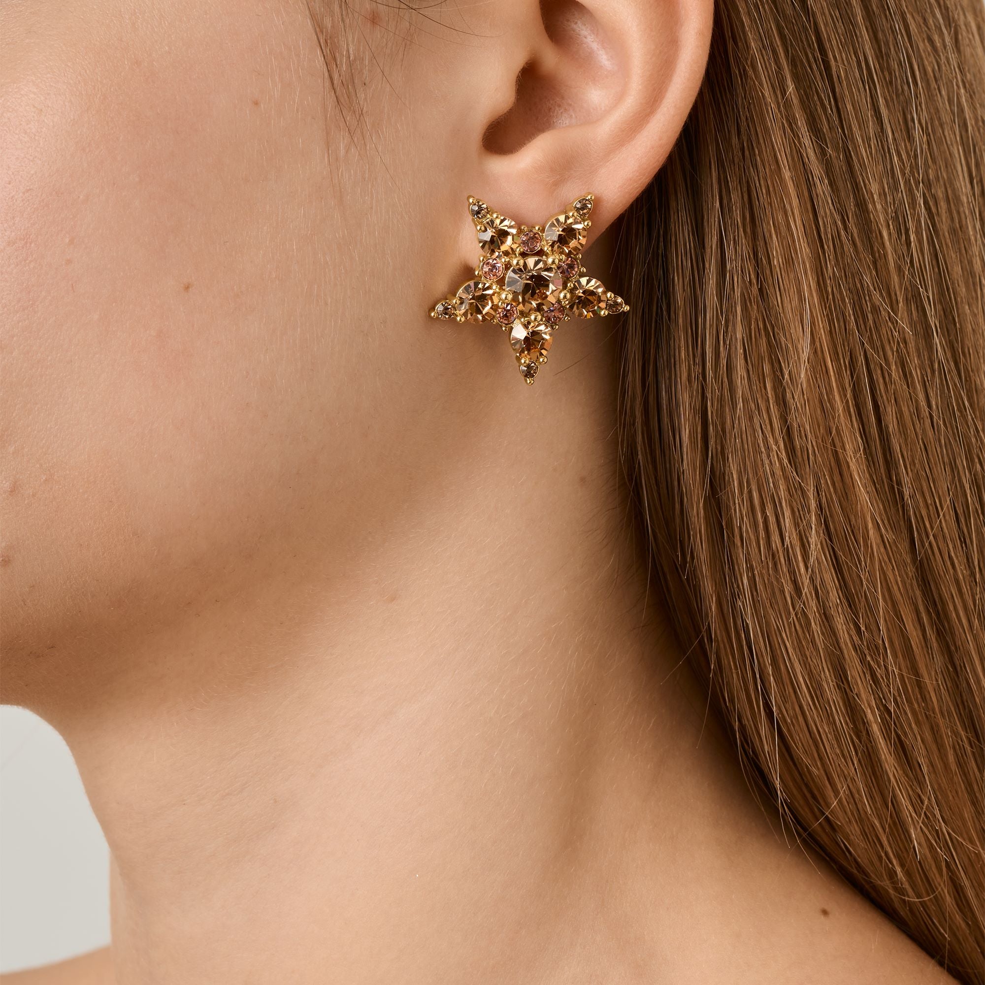 Gemini Gold Earrings - Golden