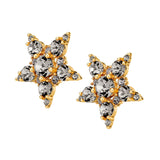 Gemini Gold Earrings - Grey