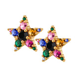 Cana Gold Earrings - Rainbow