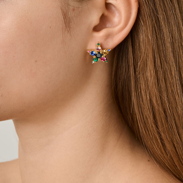 Cana Gold Earrings - Rainbow