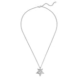 Lyra Shiny Silver Necklace - Crystal