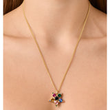 Lyra Gold Necklace - Rainbow