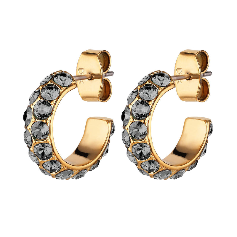 Heidi Gold Earrings - Grey