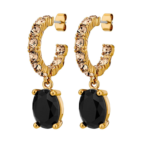 Barbara Gold Earrings - Black / Golden