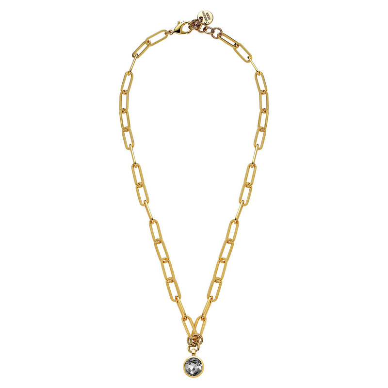 Lisanna Gold Necklace - Grey